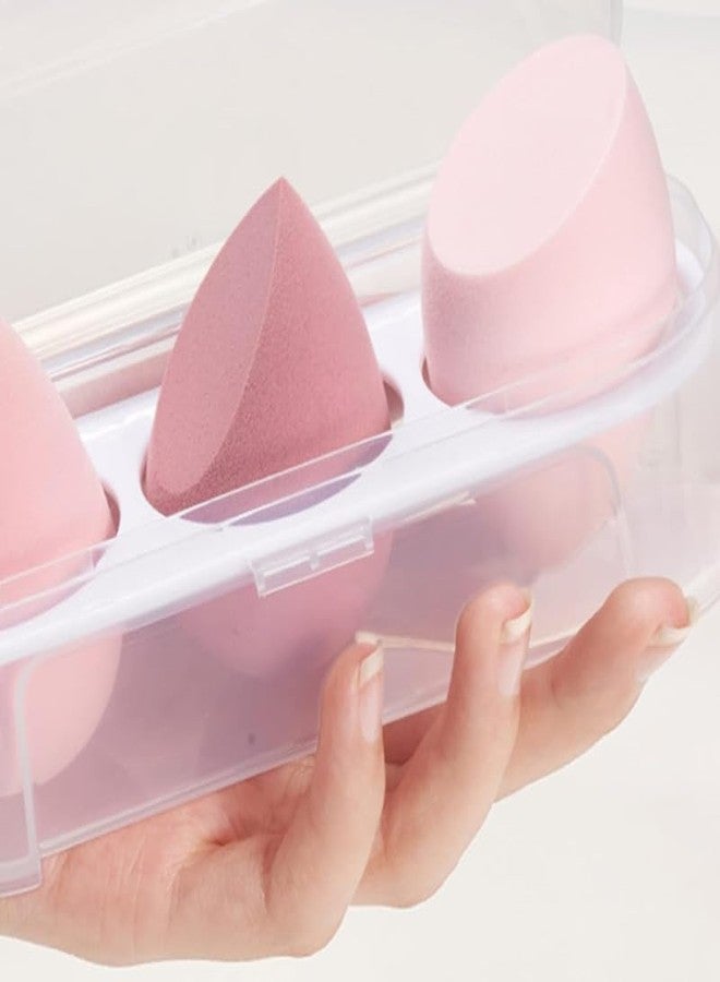 CHRONEX 3PCS Beauty Blender 3 Pcs with Storage Box Makeup Sponges, Beauty Tools Women Professional Sponges Accessories Cosmetic Puff with Box Foundation Powder Sponge Dry & Wet Use - Image 3