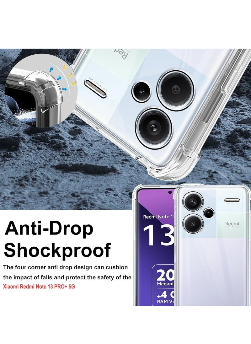 Generic Transparent Case for Xiaomi Redmi Note 13 PRO+/Redmi Note 13 PRO Plus 5G, Crystal Clear Soft TPU Shockproof Protective Case Ultra-thin [Airbag Protection] Anti-Scratch Anti-Oil Bumper Cover  - Image 3