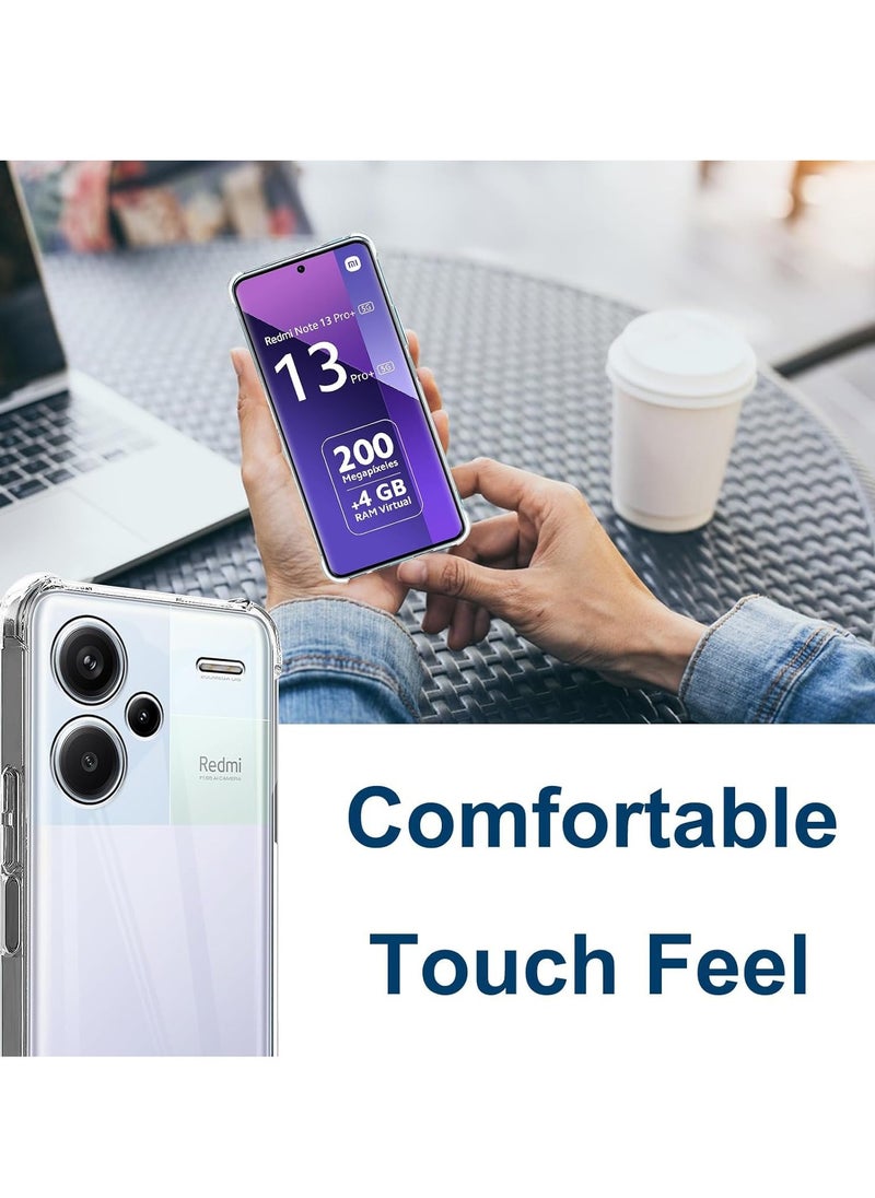Generic Transparent Case for Xiaomi Redmi Note 13 PRO+/Redmi Note 13 PRO Plus 5G, Crystal Clear Soft TPU Shockproof Protective Case Ultra-thin [Airbag Protection] Anti-Scratch Anti-Oil Bumper Cover  - Image 5