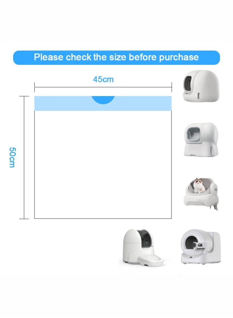 6 Rolls Drawstring Cat Litter Liner Box Self Cleaning Cat Litter Box Trash Bag, Extra Thick Cat Litter Bag for Self Cleaning Cat Litter Box, 20inch x 18inch - Image 3