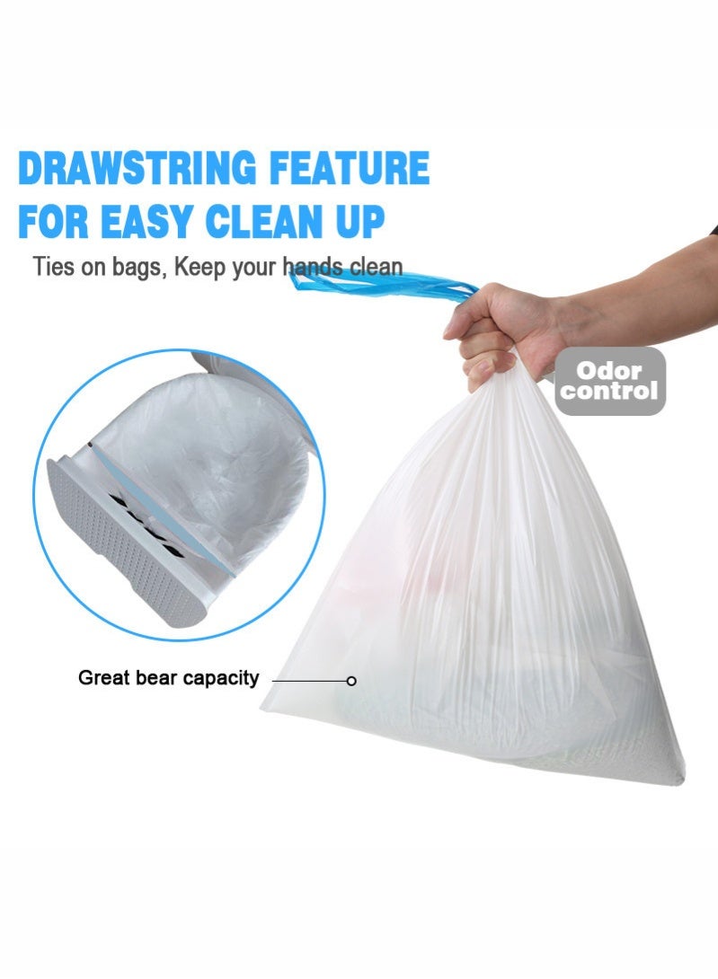 6 Rolls Drawstring Cat Litter Liner Box Self Cleaning Cat Litter Box Trash Bag, Extra Thick Cat Litter Bag for Self Cleaning Cat Litter Box, 20inch x 18inch - Image 5