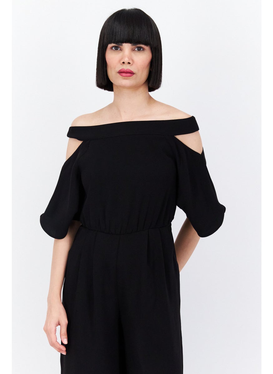 VERO MODA Women Plain Jumpsuit, Black  - Image 4