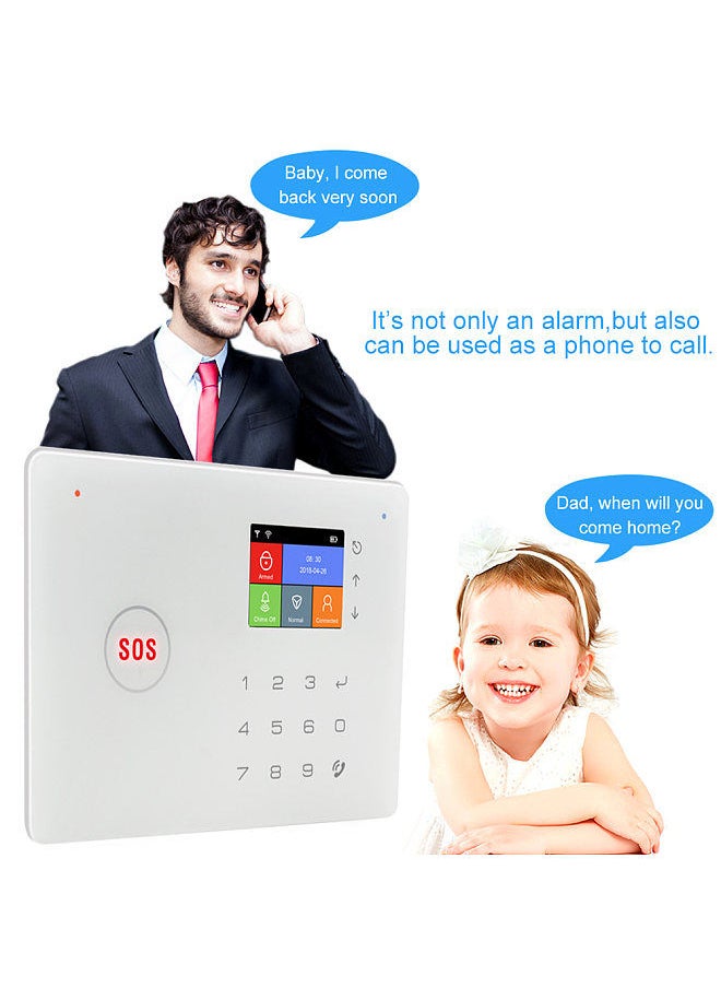 Generic - Security Alarm System  Kit Auto Dial GSM+WiFi Home Security Wireless Alarm System GSM Home Security Alarm System Motion Sensor Door/Window Sensor Remote Control - Image 1