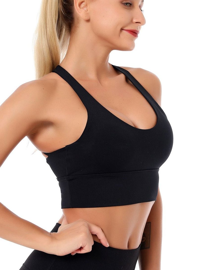 Women Quick Dry Breathable Sports Bra Black  - Image 1