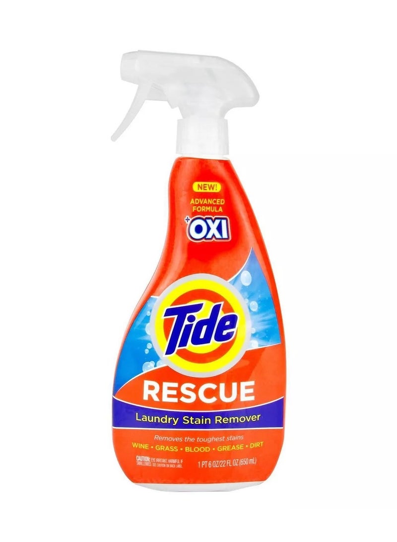 Tide Rescue Laundry Stain Remover Spray with Oxi, 22 fl oz – Powerful Multi-Surface Stain Remover for Clothes, Carpets & Upholstery - Image 1