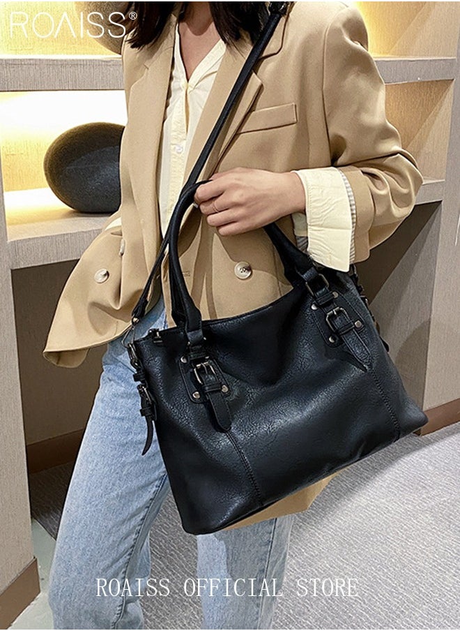 roaiss Large Crossbody Bags Ladies Shoulder Handbags Purse Set for Women Hobo Totes PU Leather Purses and Handbags Shoulder Bag Vegan Leather Tote  - Image 1