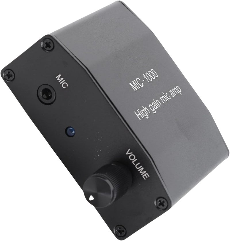 1000 Times High Gain Microphone Amplifier, 3.5mm Mic Audio Amp, ALC Automatic Level Control Amp with Compact Metal Housing, Ideal for Clear Weak Sound Pickup - Image 1