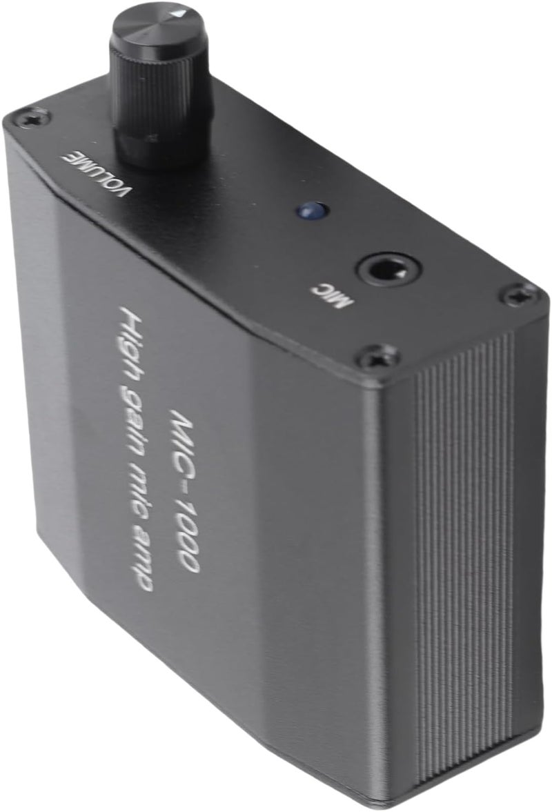1000 Times High Gain Microphone Amplifier, 3.5mm Mic Audio Amp, ALC Automatic Level Control Amp with Compact Metal Housing, Ideal for Clear Weak Sound Pickup - Image 5