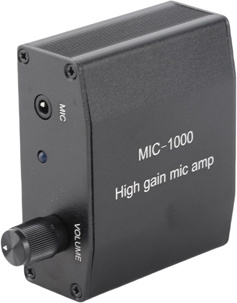 1000 Times High Gain Microphone Amplifier, 3.5mm Mic Audio Amp, ALC Automatic Level Control Amp with Compact Metal Housing, Ideal for Clear Weak Sound Pickup - Image 4