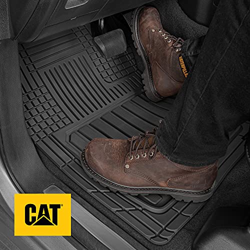 Cat® ToughLiner™ Rubber Car Floor Mats for Auto Truck SUV & Van, Full Custom Trim to Fit Liners, Advanced Performance Heavy Duty Odorless Car Mats, All Weather Protection, Black - Image 3