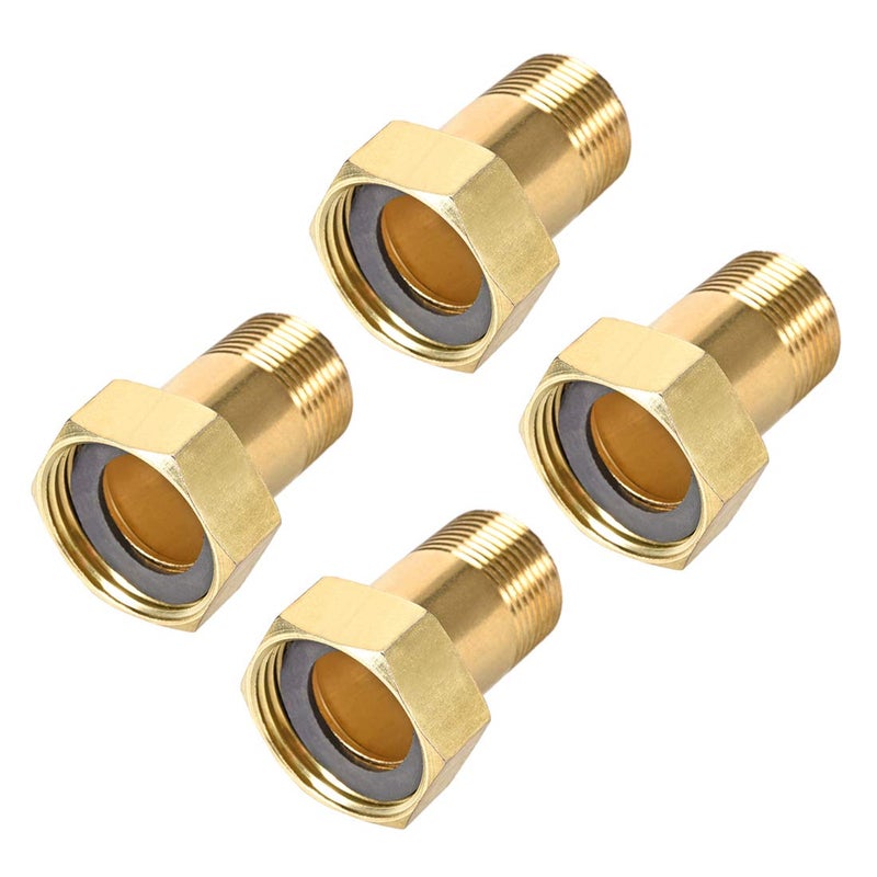 uxcell Carbon Steel Pipe Fitting Hex Nipple PT 34 Male x PT1 Female Threaded Connector Water Meter Coupling 52mm Length 4Pcs - Image 2