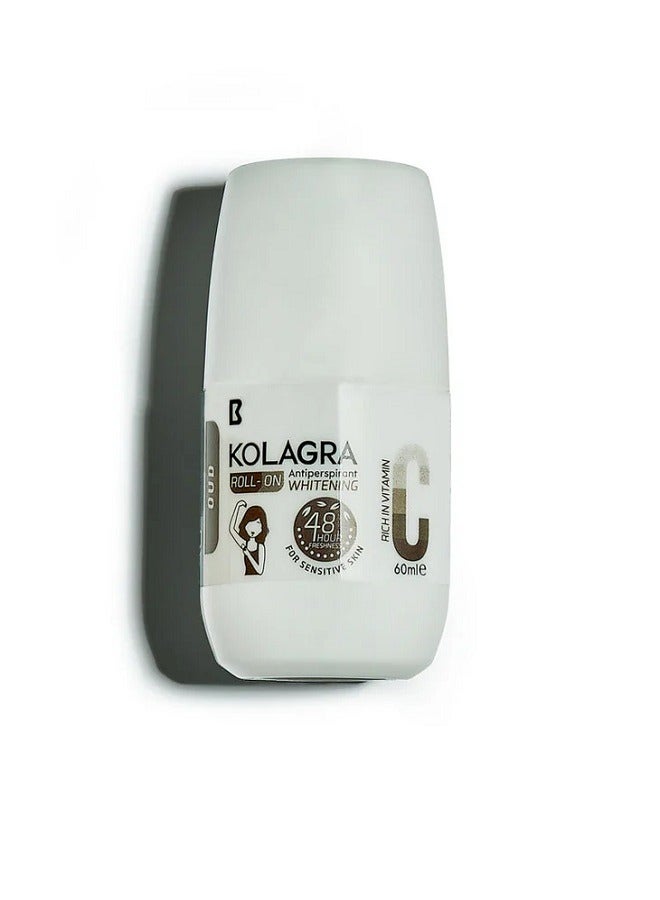 KOLAGRA Whitening Roll-On Antiperspirant Oud 60ml - Image 1