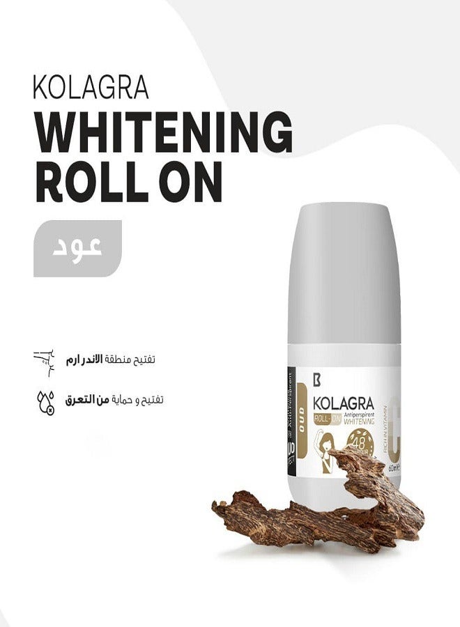 KOLAGRA Whitening Roll-On Antiperspirant Oud 60ml - Image 3