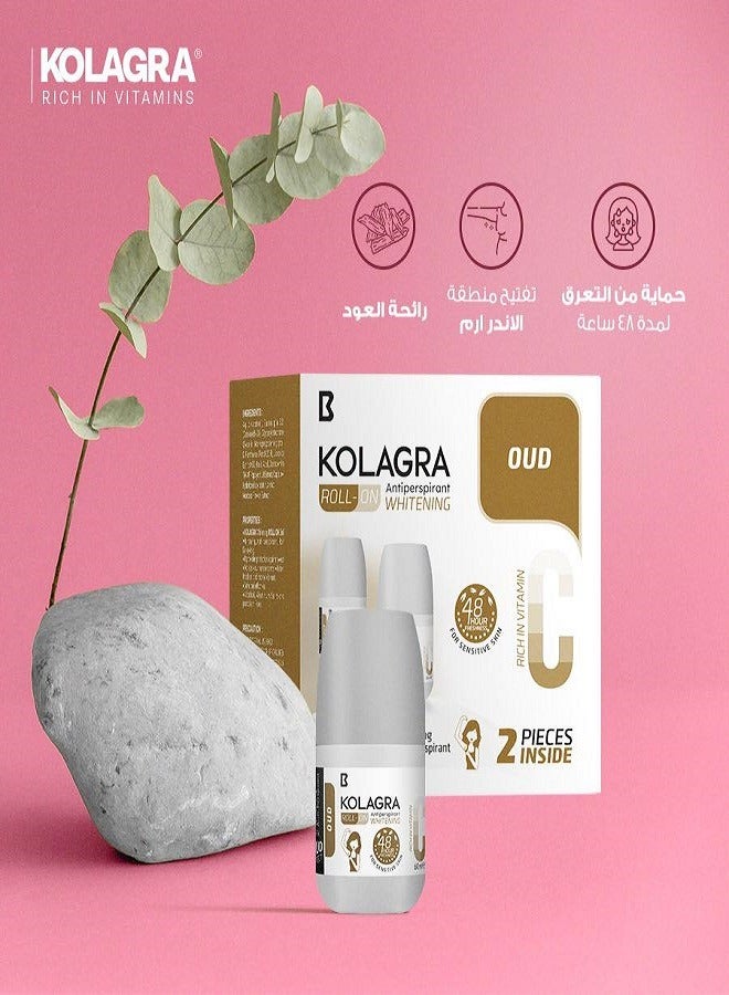 KOLAGRA Whitening Roll-On Antiperspirant Oud 60ml - Image 5