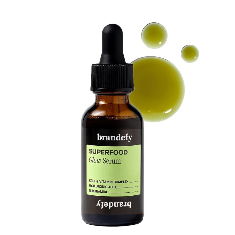 Brandefy Superfood Glow Serum  Kale  Vitamin Complex Hyaluronic Acid Niacinamide  Hydrating Antioxidant Serum for Radiant Skin Made in the Canada 1 Fl Oz