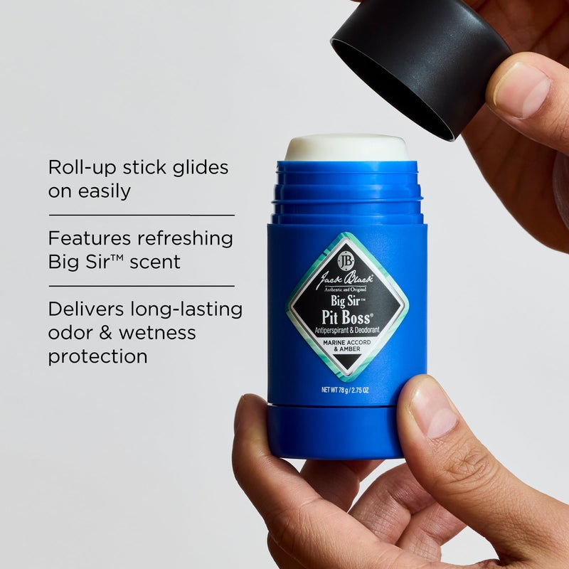 Jack Black Pit Boss Big Sir Antiperspirant & Deodorant Men - 2.75 oz - Marine Accord & Amber - Mens Deodorant for Sensitive Skin - Image 2
