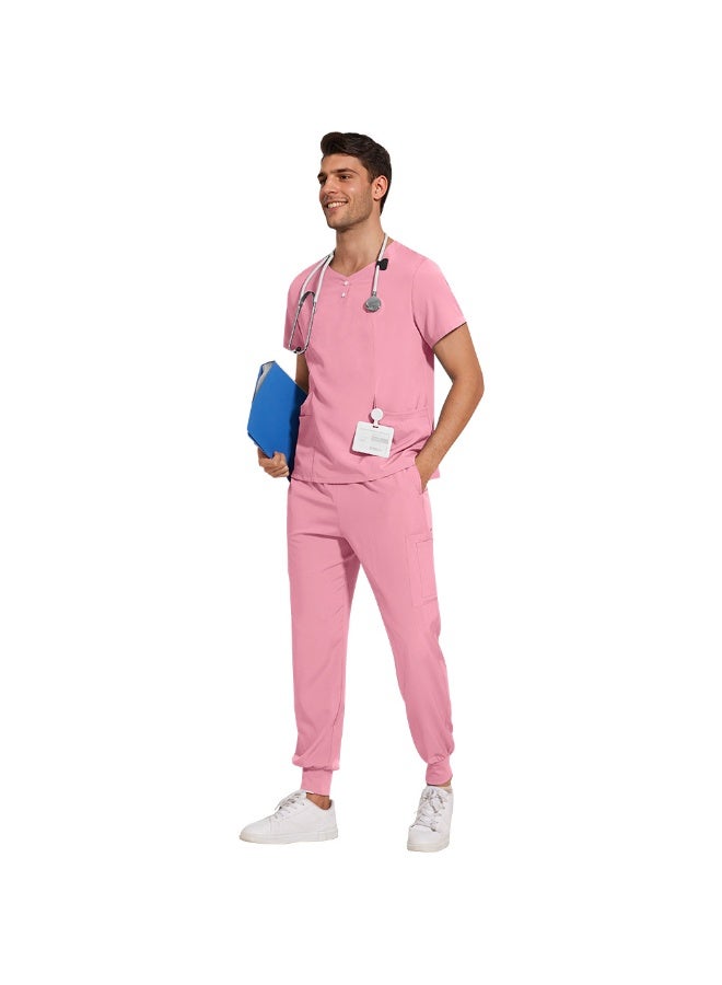 NIBEMINENT Scrubs Nursing Accessories Medical Surgical Gowns Doctor Nurse Special Scrub Men Solid Color Work Wear Spa Unifroms Women Unisex - Image 1
