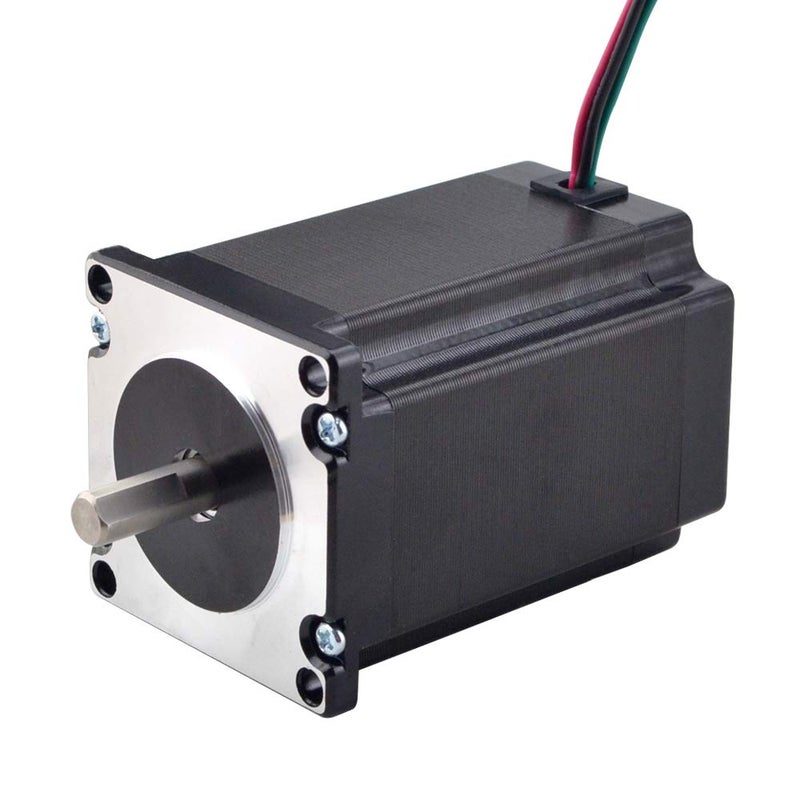 STEPPERONLINE Nema 23 Stepper Motor 2.4Nm(339.79oz.in) 4.0A 8mm Shaft 57x57x82mm 4 Wires - Image 1