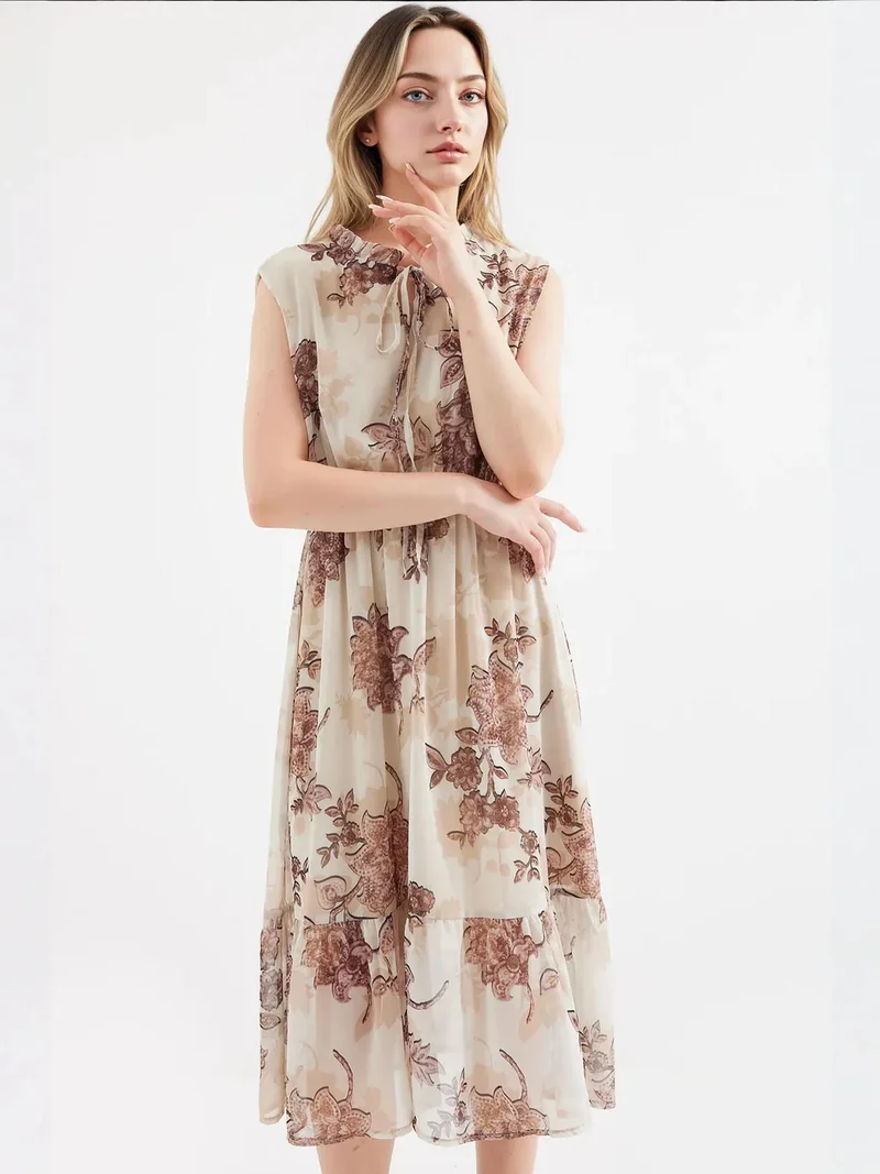 BIG DART BDART Flowering Midi Dress with Bow