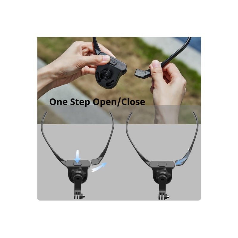 SOLARAE Mobile Phone Chest Mount Strap Holder Anti-Slide Strap Mount POV Selfie Hand Free Necklace Holder for GoPro AKASO DJI Action Camera and Smart Phone Video Record Accessories - Image 5