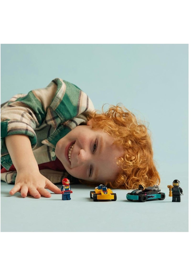LEGO LEGO City Go-Karts and Race Drivers 60400 Building Blocks Toy Car Set (99 Pieces)  - Image 4