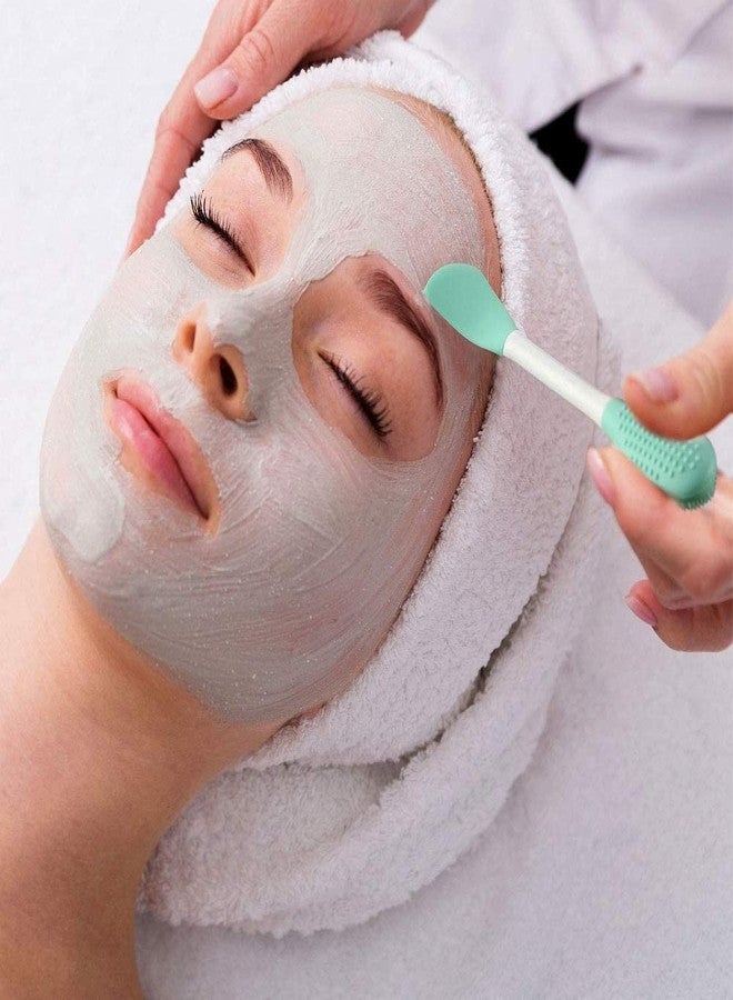POPFIZZ Silicone Brushes,Double-Ended Silicone Face Mask Brush,Facial Cleansing Brush, Premium Soft Facial Masks Other Skin Care Applicator Tool for Cream, Body Lotion,Moisturizer (PACK OF 2 MULTICOLOUR) - Image 3