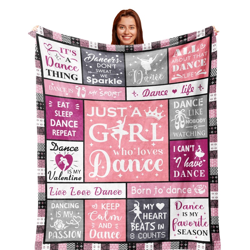 Zolumy Dance Recital Gifts for Girls Blanket 60x50 Dancer Gifts Gifts for Dancers Ballet Gifts for Girls 812 Dancing StuffAccessories Dance Competition Must Haves Soft Warm Throw - Image 2