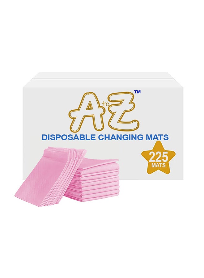 A TO Z Pack Of 225 Premium Quality Disposable Changing Mat Size 45cm X 60cm Large - Pink - Image 1