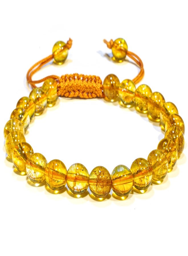 ANAYA AGATE Citrine Bracelet - Energy Protection Crystal Handmade Adjustable Bead Bracelet Perfect for Men, Women’s Christmas Gift - Gemstone Healing Stretch Bracelet Pulsera Para Hombre Mujer Stocking Stuffer - Image 1