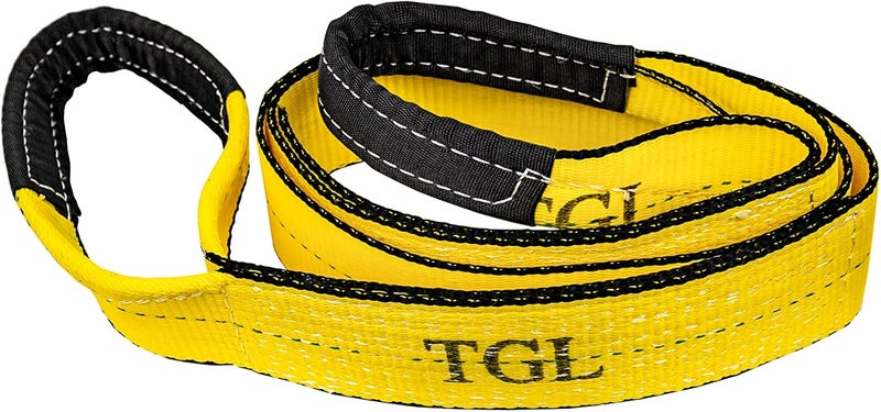 TGL 3 inch, 8 Foot Tree Saver Strap, Recovery Short Tow Strap with Loops, Winch Extension. 30,000 lbs MBS. Truck, UTV, ATV - Compatible with Jeep Accessories, Ford, Toyota - Image 1