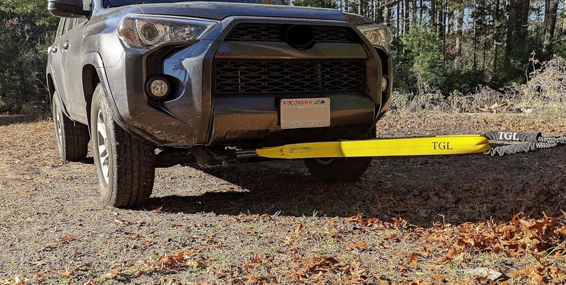TGL 3 inch, 8 Foot Tree Saver Strap, Recovery Short Tow Strap with Loops, Winch Extension. 30,000 lbs MBS. Truck, UTV, ATV - Compatible with Jeep Accessories, Ford, Toyota - Image 4