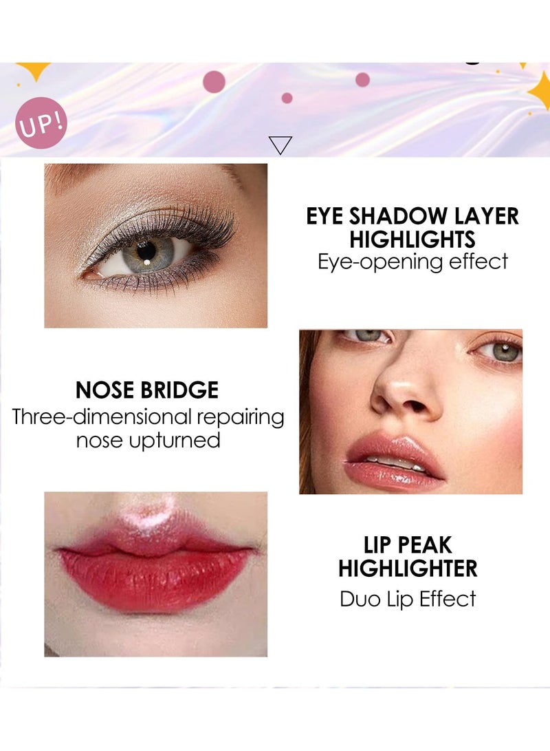 Excefore Diamond Shimmer Eyeshadow Long Lasting Lightweight Metals Gloss Sparkling Quick-Drying Eye shadow - Image 5