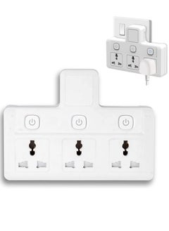 TYCOM Power Adapter Multi Plug Extension Extender Wall Charger Socket 3 Way Multiple Electrical Outlet Adaptor Charging Station for Home Office (3 Way)  - Image 1