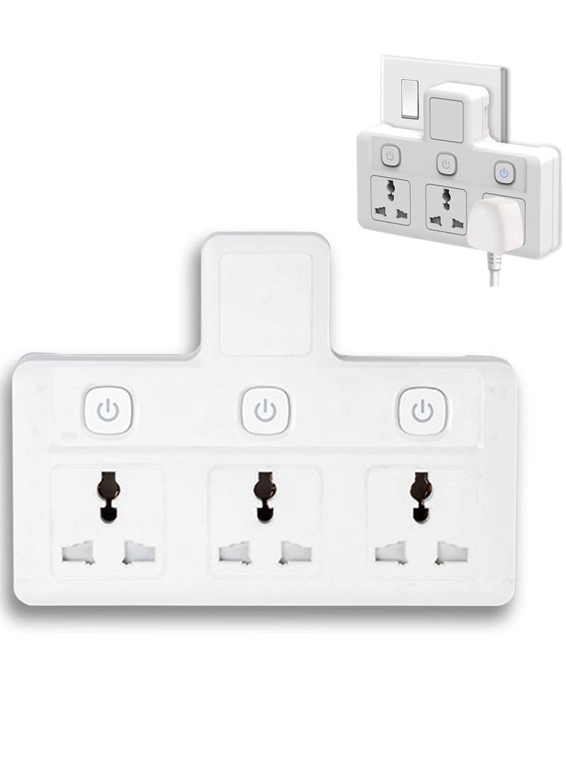 TYCOM Power Adapter Multi Plug Extension Extender Wall Charger Socket 3 Way Multiple Electrical Outlet Adaptor Charging Station for Home Office (3 Way)  - Image 1