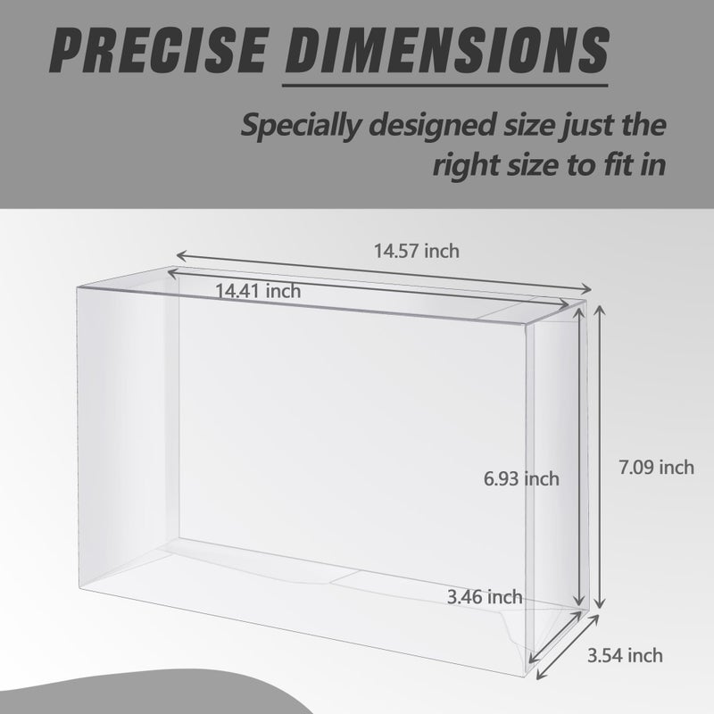 DEDC 1PCS Plastic Protector for Prismatic Evolutions Super-Premium Collection 2025 Release, Clear PET Display Case 14.4"x6.92"x3.46" Tailored for 2025 SPC Only (Not for UPC Series) - Image 3