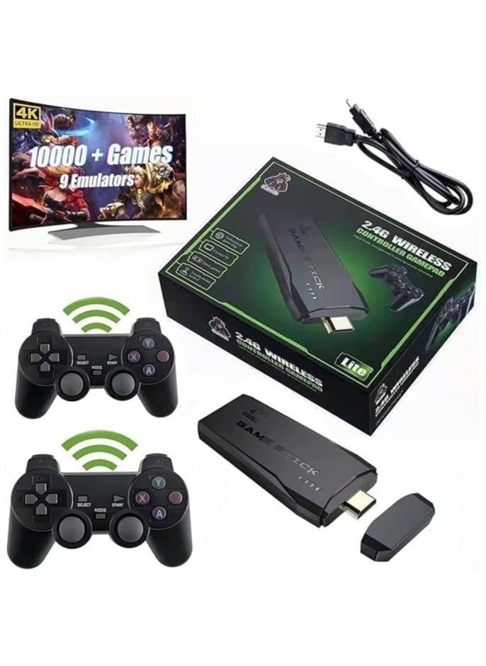 Generic - Game Console 4K HD Video Game Console 2.4G Dual Wireless Controller, Classic 64GB Retro TV Game Console 10000 Game Stick - Image 1