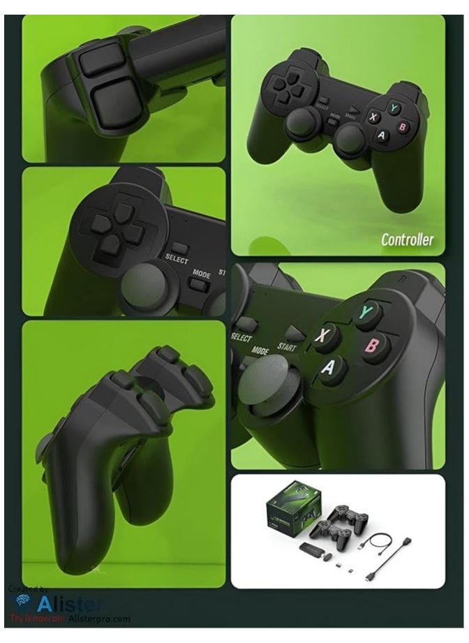 Generic - Game Console 4K HD Video Game Console 2.4G Dual Wireless Controller, Classic 64GB Retro TV Game Console 10000 Game Stick - Image 1