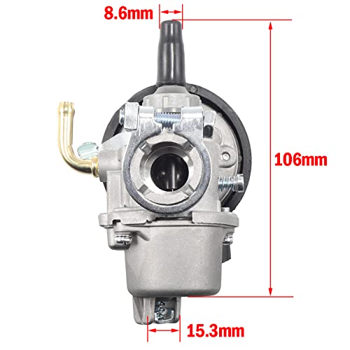 JRL 49cc 60cc 66cc 80cc Carburetor 2 Stroke Engine Motorized Bicycle Bike Carb … (silver) - Image 2