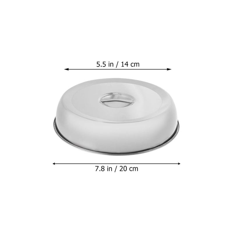 Stainless Steel 20cm Round Food Cover Dome Grill Kitchen Cooking Fresh Keeping Lid - Image 3