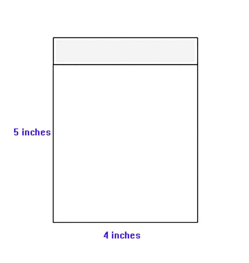 FeelBlue Transparent Plastic Poly Bags Bopp Pouches with Self Adhesive Tape, Reasealable(4 * 5 Inches, Pack of 500pcs) - Image 3