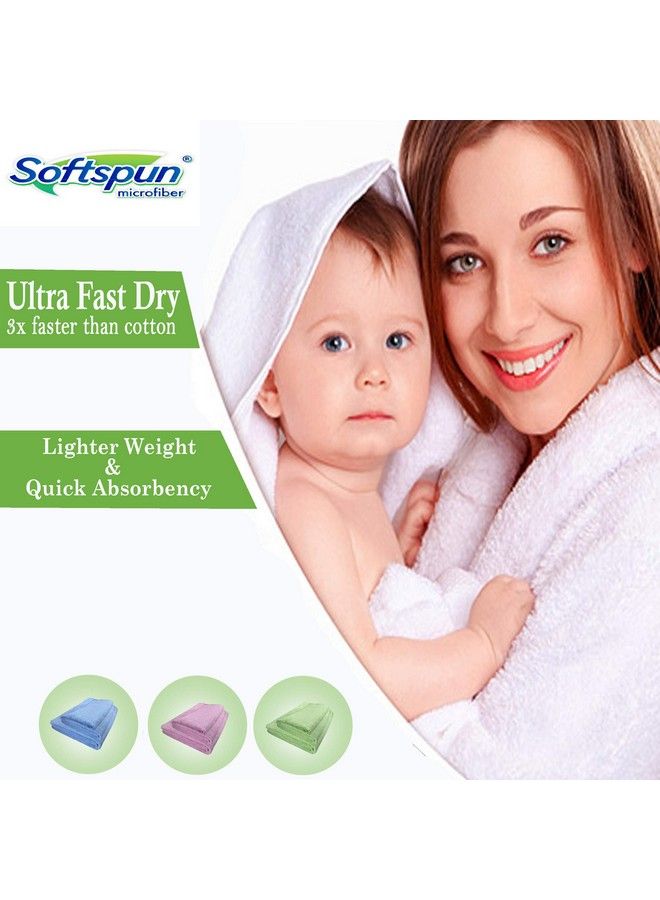 SOFTSPUN Microfiber Baby Hand & Face Wipes 30X30 Cms 3 Piece Towel Set 340 Gsm (Orange) Super Soft & Silky For Hand Face And Body Hypoallergenic Sensitive Skin Wipes & Washcloths. - Image 5