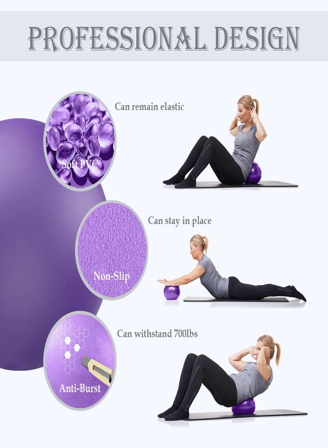 Goonidy Soft Pilates Ball 9 Inch, Ideal Small Exercise Ball Between Knee Squeeze for Physical Therapy Yoga Core Medicine Abs Pt Bouncy, Mini Rubber Fitball Barre Workout Equipment for Women Men Kid Toddler - Image 3