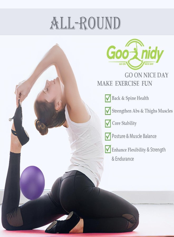 Goonidy Soft Pilates Ball 9 Inch, Ideal Small Exercise Ball Between Knee Squeeze for Physical Therapy Yoga Core Medicine Abs Pt Bouncy, Mini Rubber Fitball Barre Workout Equipment for Women Men Kid Toddler - Image 2