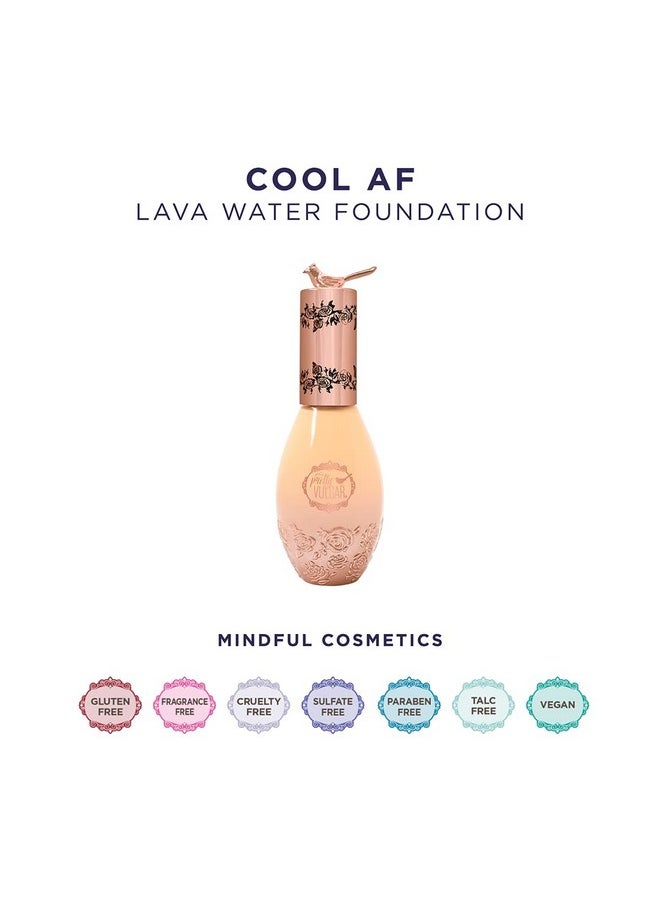 Pretty Vulgar - Cool Af Lava Water Foundation Liquid Foundation With Detoxifying Charcoal Powder & Hydrating Moringa Butter Full Coverage Matte Finish Vegan Gluten Free And Cruelty Free Skinny Dip 35Ml / 1.17 Fl. Oz. - Image 1