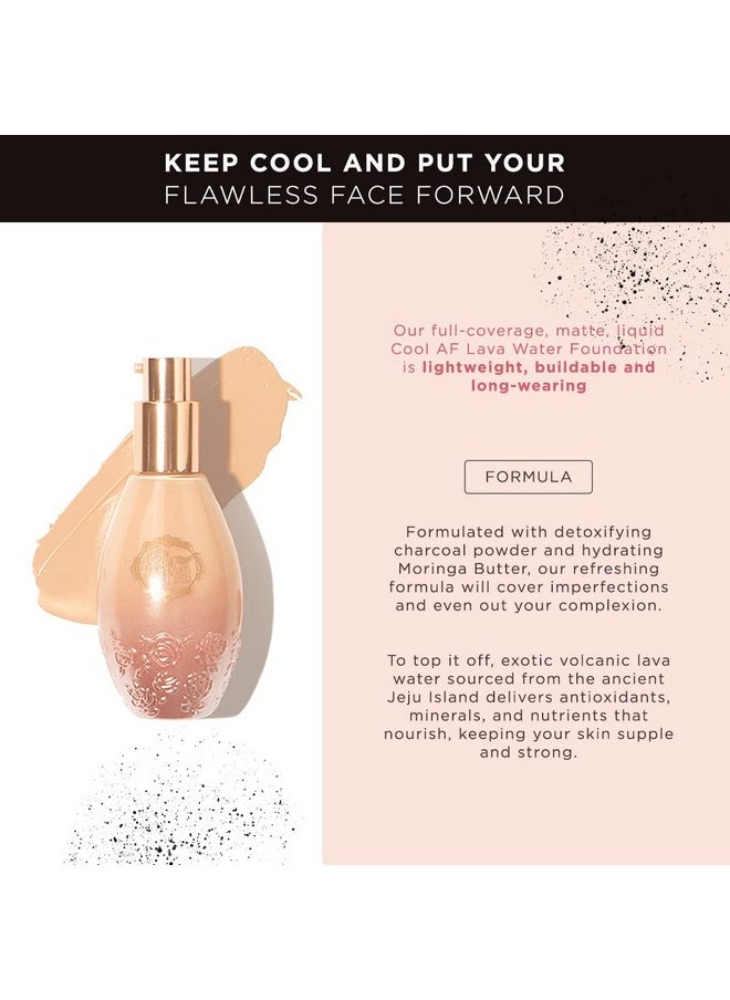 Pretty Vulgar - Cool Af Lava Water Foundation Liquid Foundation With Detoxifying Charcoal Powder & Hydrating Moringa Butter Full Coverage Matte Finish Vegan Gluten Free And Cruelty Free Skinny Dip 35Ml / 1.17 Fl. Oz. - Image 1