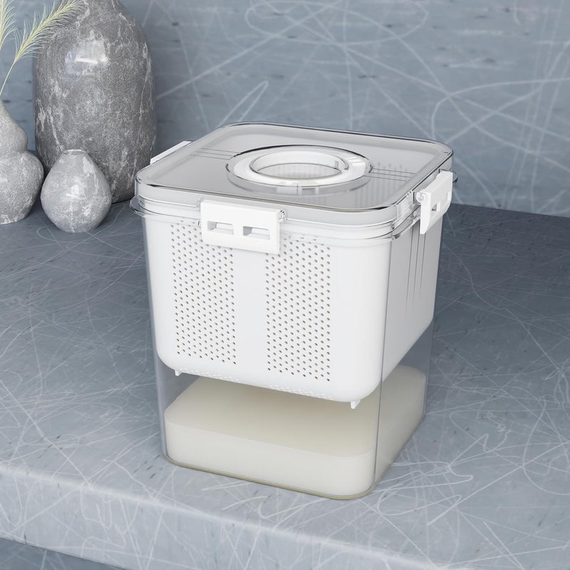 MEDALLIX صانع الزبادي والجبن اليوناني 2100 مل | مصفاة شبكية دقيقة مع غطاء | فلتر زبادي متعدد الوظائف للزبادي المنزلي، الجبن، البانير والمزيد | مصفاة جبن خالية من BPA - Image 2