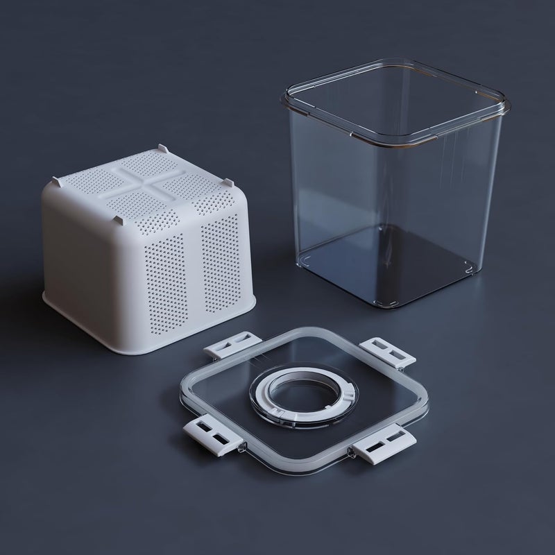 MEDALLIX صانع الزبادي والجبن اليوناني 2100 مل | مصفاة شبكية دقيقة مع غطاء | فلتر زبادي متعدد الوظائف للزبادي المنزلي، الجبن، البانير والمزيد | مصفاة جبن خالية من BPA - Image 5