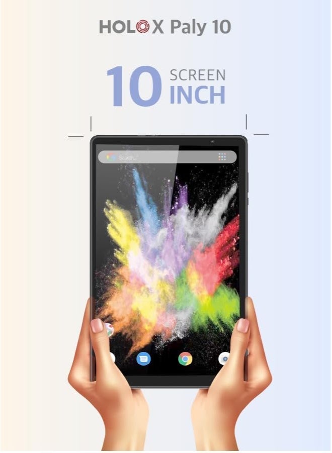 هولو تابلت اكس بلاي 10 اتش 3 10.1 انش ثنائي شرائح الاتصال، ذاكرة روم 64 جيجا، ذاكرة رام 12 جيجا، 4000 mAh، اندرويد 12، اسود 5G LTE - Image 3