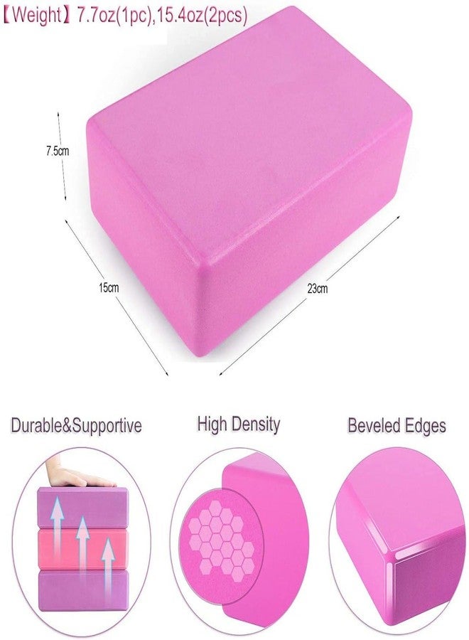 SRUSTEPY High Density Foam Yoga Block Brick Set of 2 for Improve Strength, Aid Balance, and Flexibility/Yoga Blocks Set Of 2, Yoga Brick, Gym Accessories (Multi Colour) - Image 5