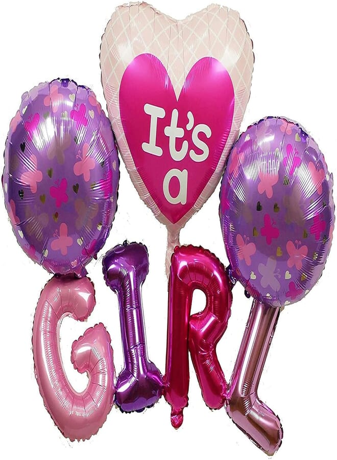 Secret Boy or Girl Gender Reveal Balloon Baby Shower Balloon Party Decoration [Self-inflated or Helium] Foil Balloon